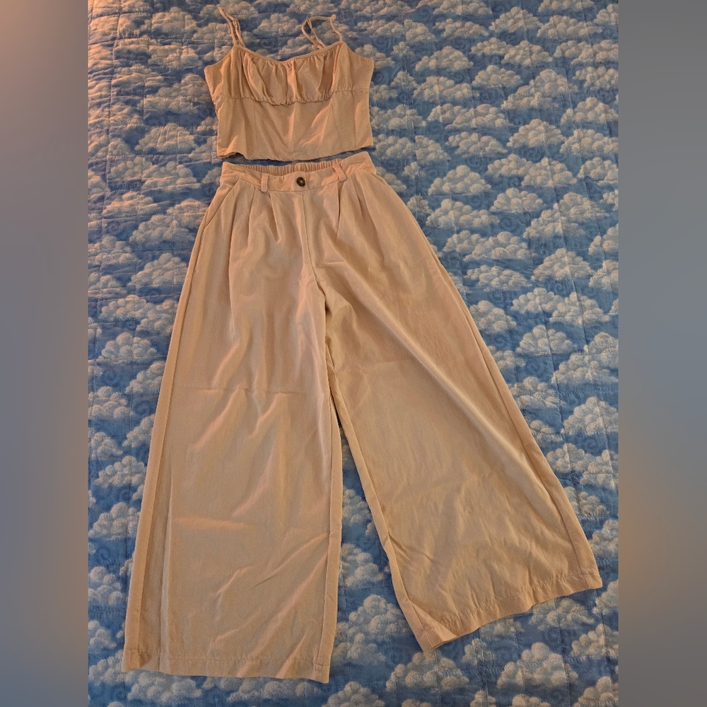 Elegant Cream Women's Matching Set